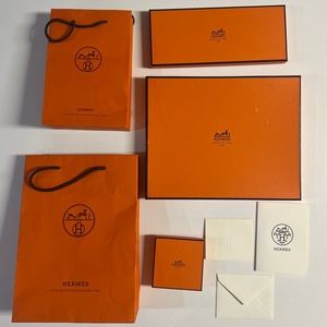 *Lot of 5 Boxes and Gifts bag Hermes Paris.